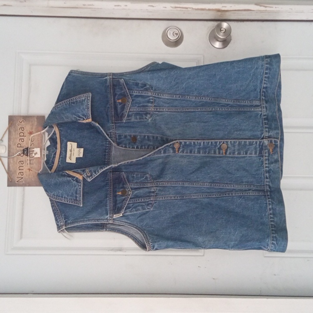 Eddie Bauer Blue Denim Vest